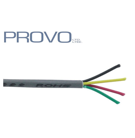 Provo 99422-GY 1000FT Plenum Station Z Alarm Cable 4C 22AWG CMP/FT6 SBC CSA UL RoHS – Grey